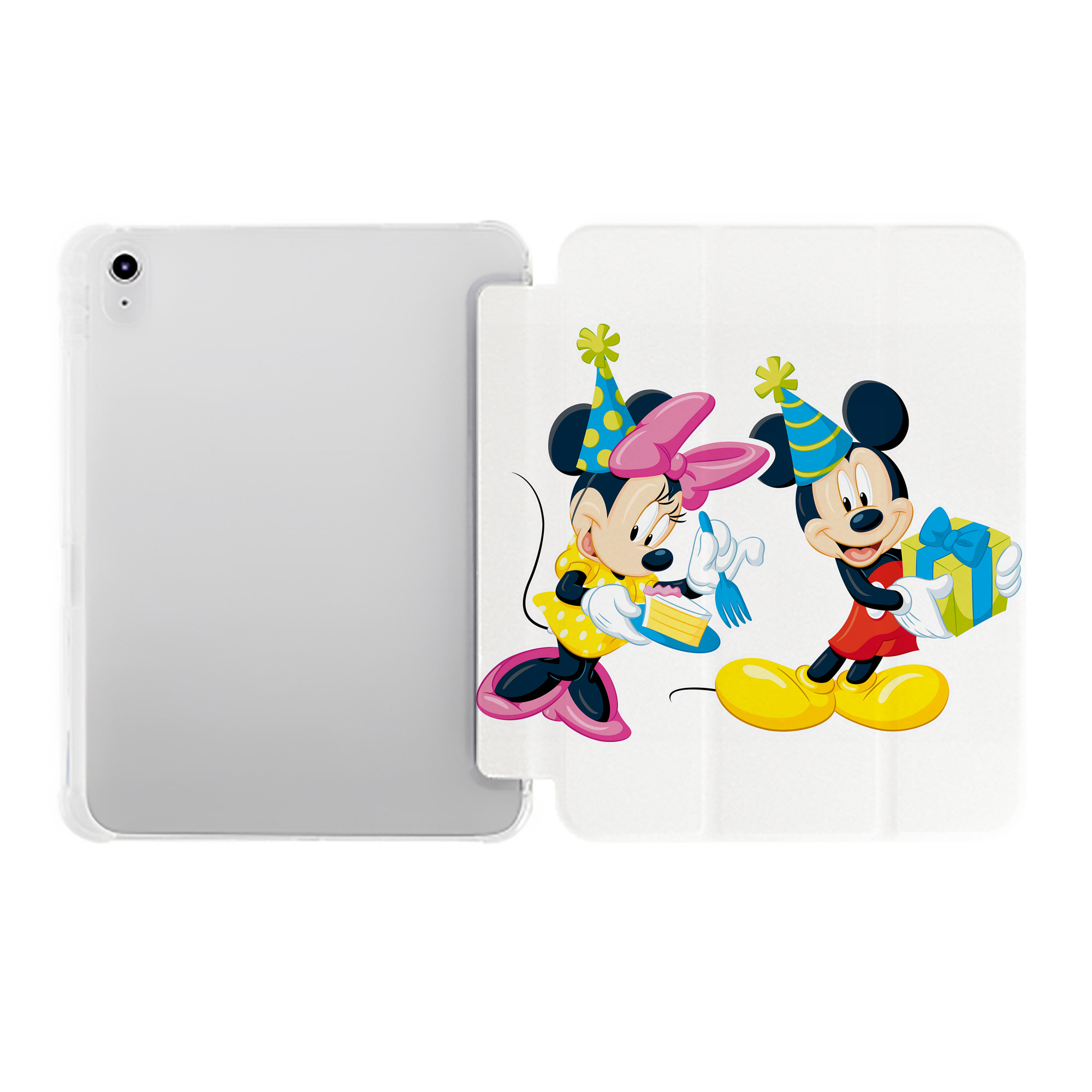 （画像用） ミッキーマウス Mickey Mouse IPad ケース ペン収納付き 三つ折りスタンド PUレザー×シリコン 対応機種9.5/10.5/10.9インチ